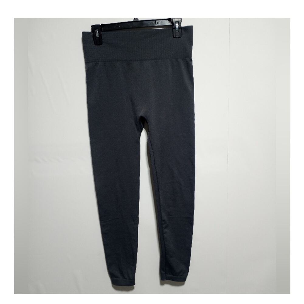 One 5 One Woman's Fleece Lined High Waisted Leggings Dark Gray Size L/XL